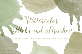 Authentic Watercolor Blob PS Brushes Bonus Set