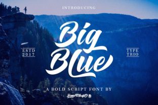 Big Blue: A Versatile Hand-Brushed Font Family for Modern Design