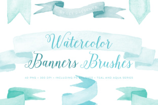 Elevate Designs with Watercolour Banner Brushes