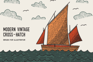 Mastering Texture and Depth with the Modern Vintage Cross Hatch Brush for Illustrator