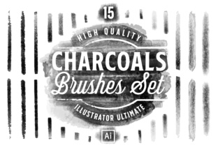Organic Charcoal Brushes for Adobe Illustrator