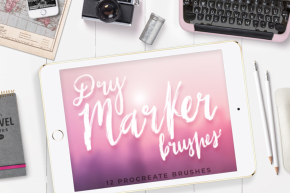 Unlock Handmade Texture with 12 Dry Marker Brushes for Procreate