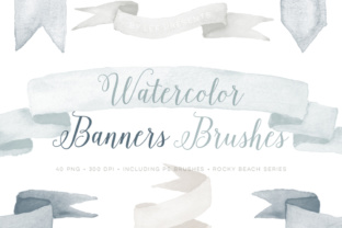 Watercolor Banner Photoshop Brushes for Creative Design