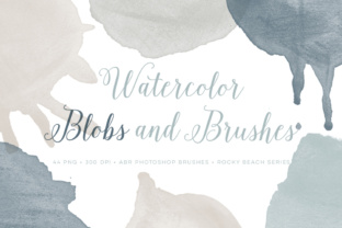 Watercolor Blobs PS Brushes Plus Bonus: Authentic Digital Art