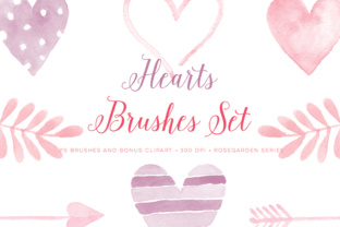 Watercolor Heart Brushes for Love-Themed Designs